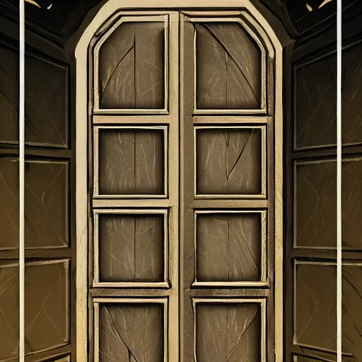 Image similar to one hundred doors with latches, concept art, trending on artstation, highly detailed, intricate, sharp focus, digital art, 8 k