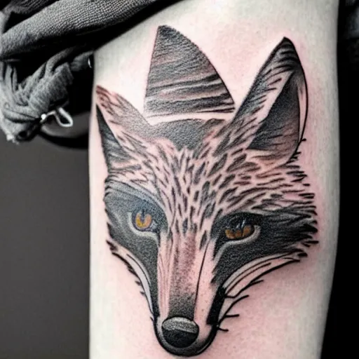 Image similar to A tattoo of a fox