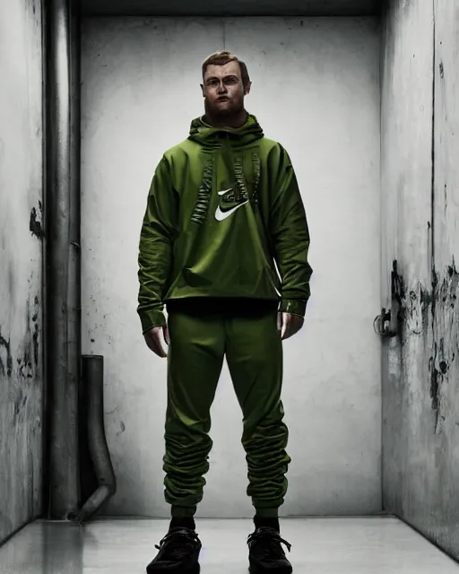 Image similar to Medium shot of Erolson Hugh wearing Nike ACG+Acronym P31-DS Pants in the style of greg rutkowski