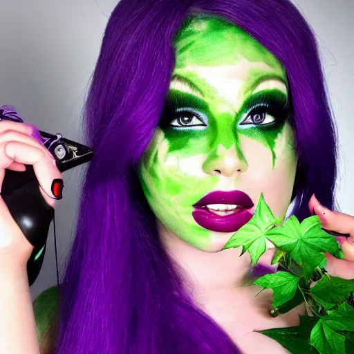 Image similar to Youtuber Blaire White as Poison Ivy