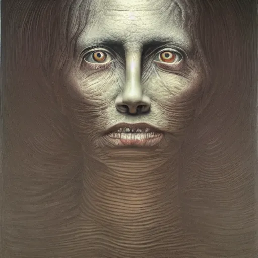 Image similar to her eyes wide by zdzisław beksinski, jeffrey smith and h. r. giger, oil on canvas, xf iq 4, f / 1. 4, iso 2 0 0, 1 / 1 6 0 s, 8 k, raw, unedited, symmetrical balance, in - frame