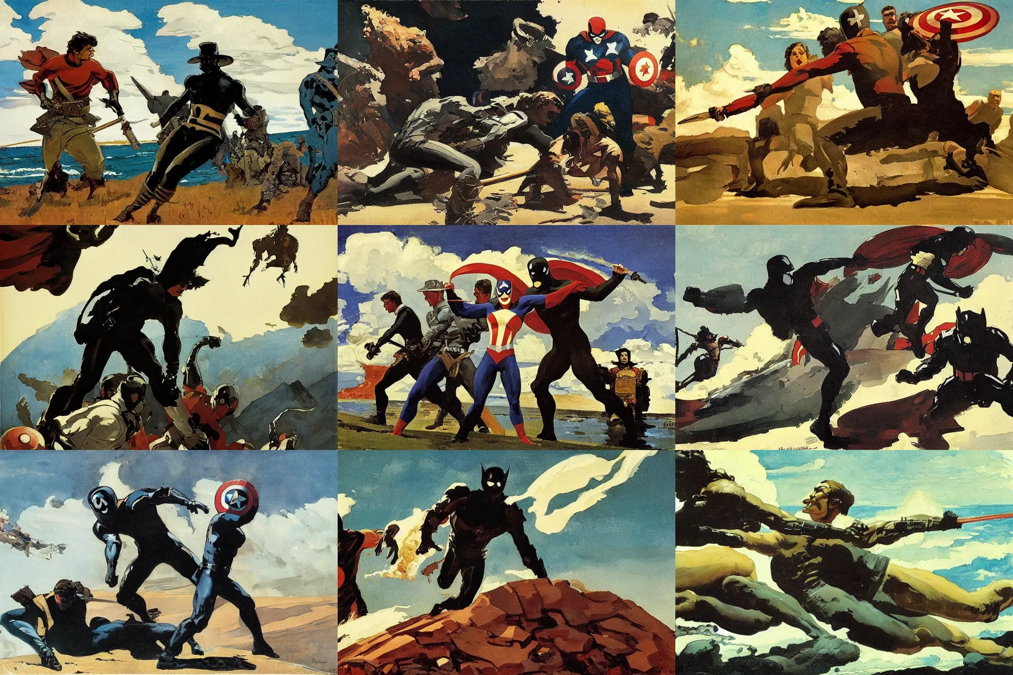 Prompt: painting by homer winslow as marvel movie still