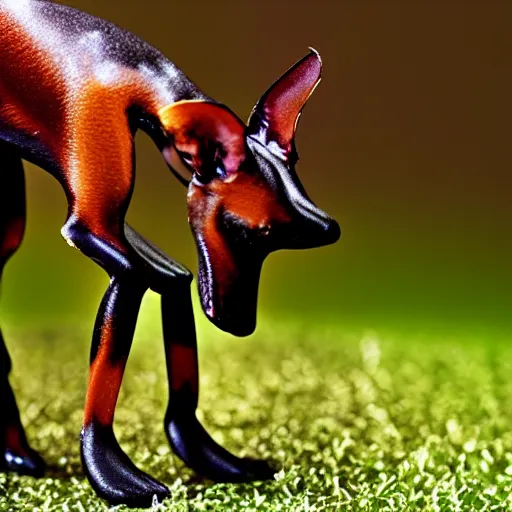 Image similar to photo of a doberman ant hybrid