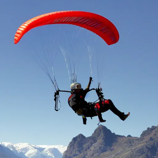 Image similar to Gordon Ramsay paragliding