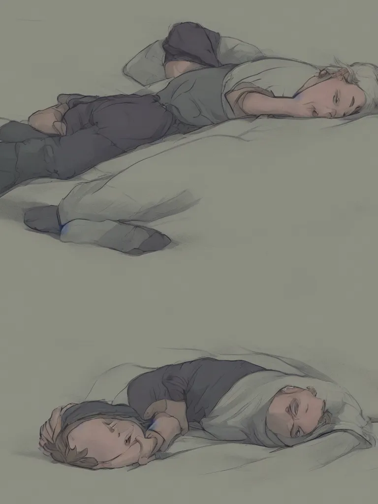 Image similar to when i lay me down to sleep by disney concept artists, blunt borders, rule of thirds