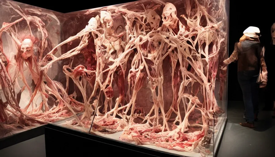 Prompt: big budget horror movie the body worlds exhibition