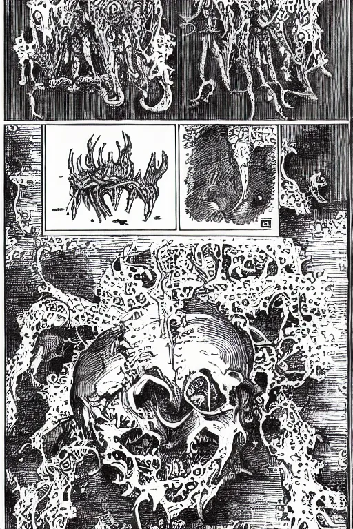 Image similar to disturbing pages from the necronomicon zarono,