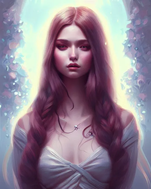 Prompt: soft pretty female with long hair, wearing gorgeous clothing, digital character illustration, artstation trending female illustration, intricate, sharp focus, hyper detailed, digital painting, matte, character art by prywinko art, pyromallis rene maritte, masterpiece