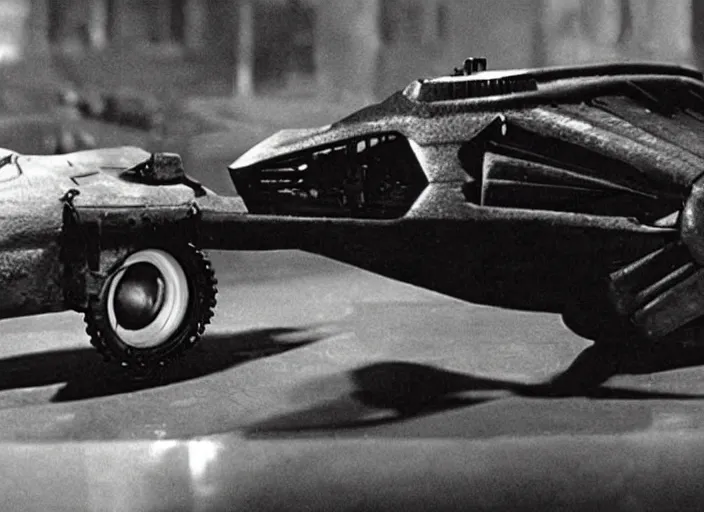 Image similar to vehicle from the 1952 science fiction film Blade Runner