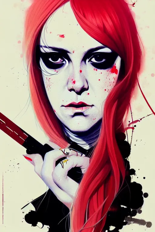 Image similar to a ultradetailed painting of elle driver from kill bill by conrad roset, greg rutkowski and makoto shinkai trending on artstation