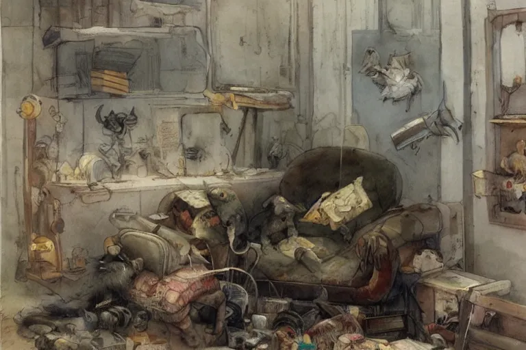 Image similar to adventurer ( ( ( ( ( 1 9 5 0 s retro future living room. muted colors. toys laying around ) ) ) ) ) by jean baptiste monge, chrome red