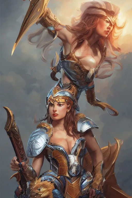 Image similar to amazon valkyrie athena, d & d, fantasy, portrait, highly detailed, headshot, digital painting, trending on artstation, concept art, sharp focus, illustration, art by artgerm and greg rutkowski and magali villeneuve