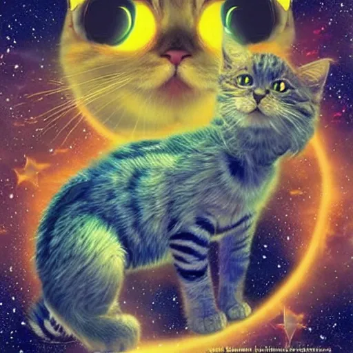 Prompt: Epic space kitten