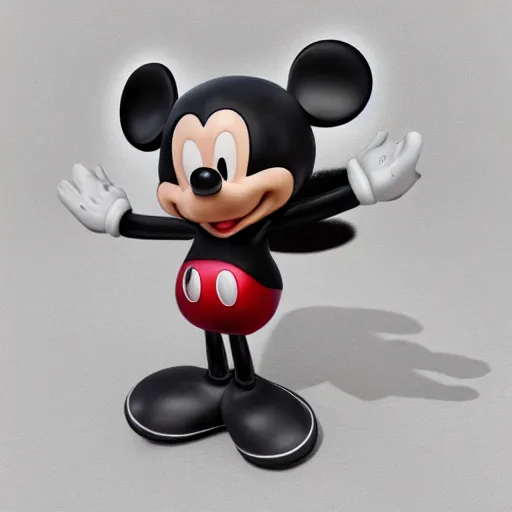 Image similar to ninety year old micky mouse, realistic, unreal engine, trending on art station,