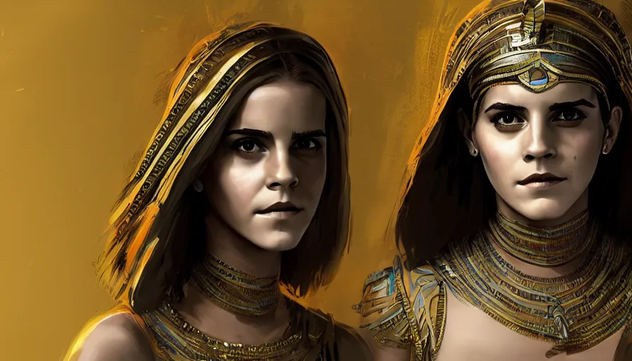 Image similar to Emma Watson is Cleopatra, hyperdetailed, artstation, cgsociety, 8k