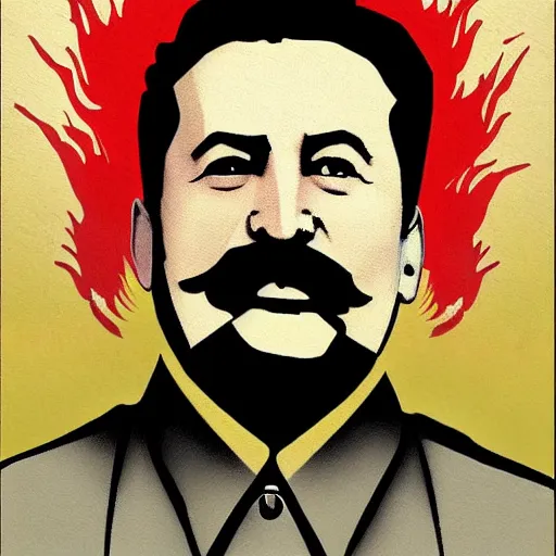 Image similar to stalin. art by danny belanger