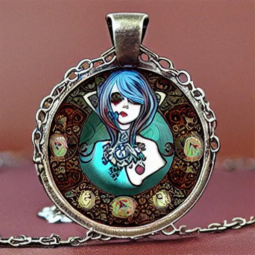 Image similar to American mcgee's alice artnouveau style necklace