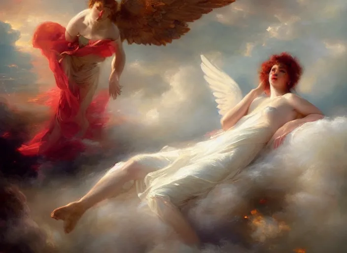 Image similar to death of an archangel in a deadly mist by vladimir volegov and alexander averin and delphin enjolras and daniel f. gerhartz