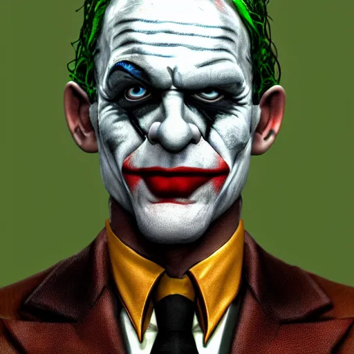 Prompt: cinematic head shot of gordon freeman as the joker, 8 k, very detailed, very intricate,