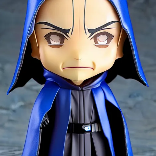 Image similar to nendoroid hooded darth sidious emperor palpatine from star wars, detailed, custom