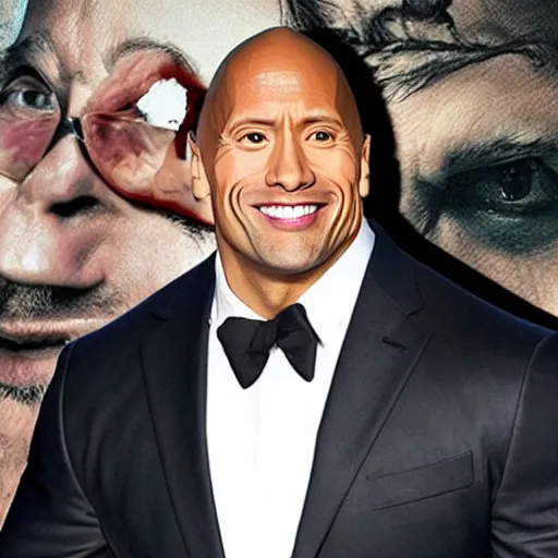 Prompt: Dwayne Johnson as Danny DeVito
