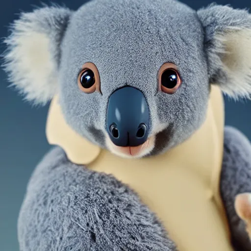 Prompt: adorable cute koala as a muppet, intricate detail, beautiful aesthetic, photorealistic, award winning professional cinematic composition, backlit, rim lighting, 8 k
