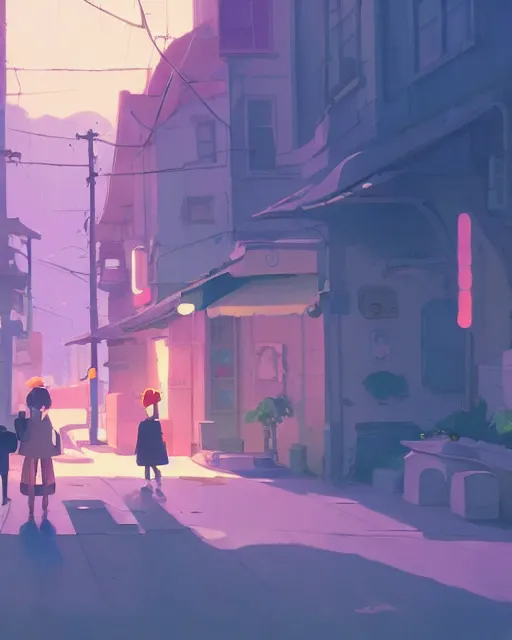 Prompt: a beautiful town, cory loftis, james gilleard, atey ghailan, makoto shinkai, goro fujita, studio ghibli, rim light, exquisite lighting, clear focus, very coherent, plain background, soft painting