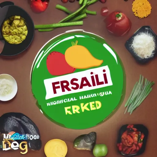 Image similar to make a design logo for haikal frozen food