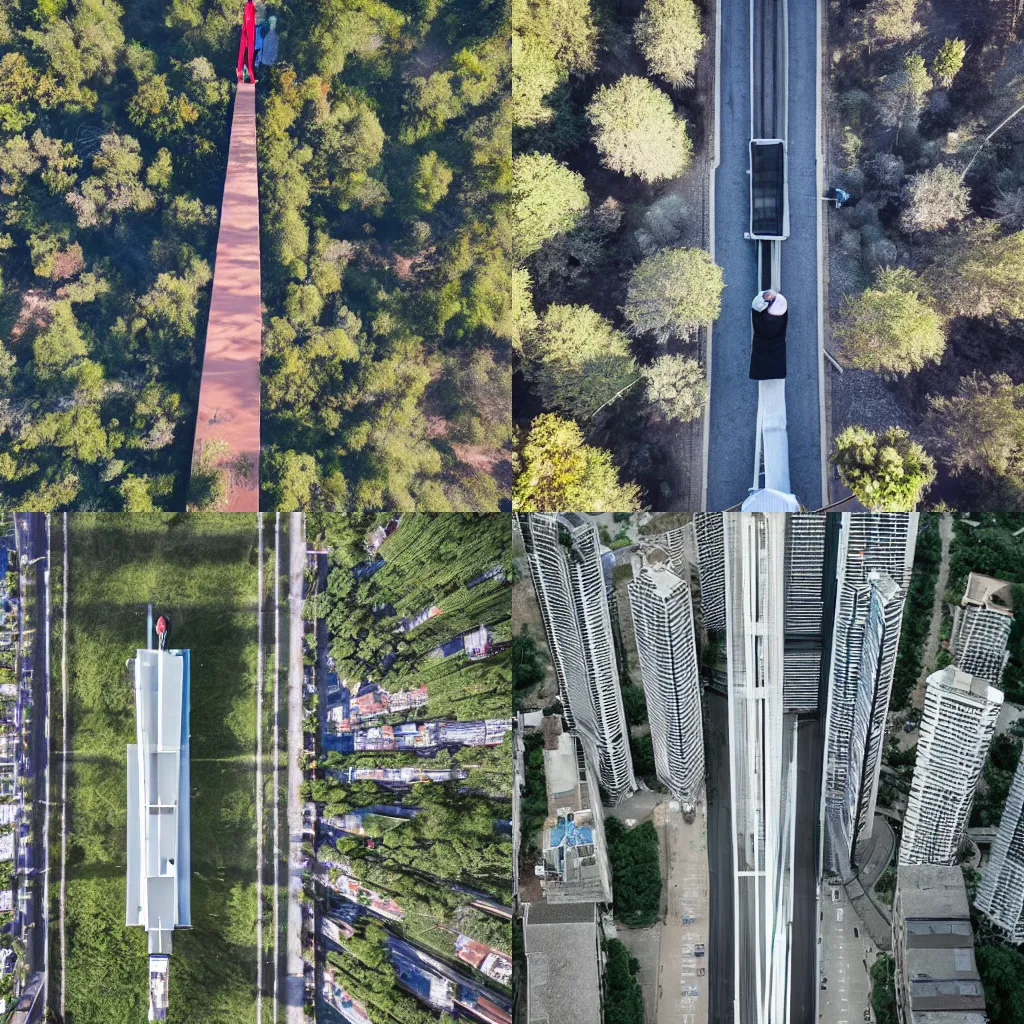 Image similar to drone images of the tallest person ever