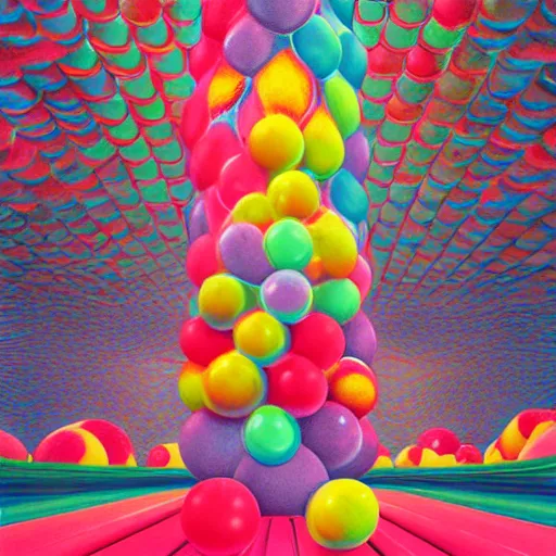 Image similar to jelly rococo gel strawberry bursting plasma and colorful auras, liquid, drippy, splashing, scifi 3 d paint spray by beeple, rob gonsalves, jeff koons, jacek yerka, m. c. escher