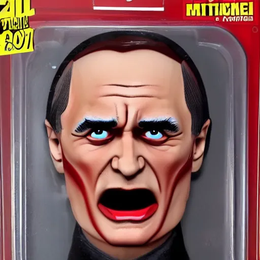 Image similar to vladimir putin cosplay action man, stop motion vinyl action figure, plastic, toy, butcher billy style