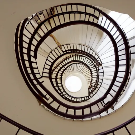 Prompt: spiral staircase