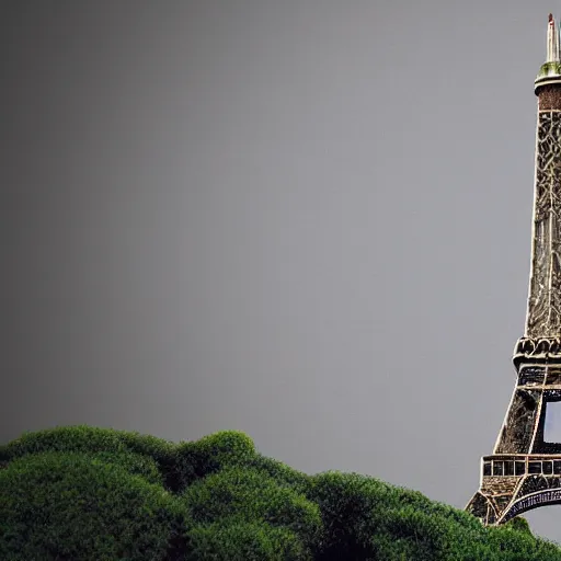 Prompt: godzilla attacking the Eiffel Tower, realistic tilt shift style