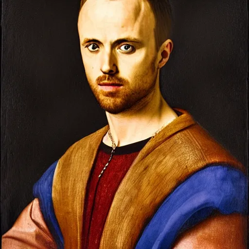 Prompt: renaissance portrait of jesse pinkman