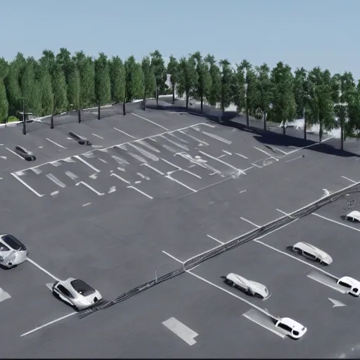 Prompt: a parking lot, photorealistic, 8k