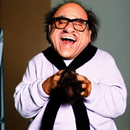 Image similar to A photo of Danny Devito in a fursuit