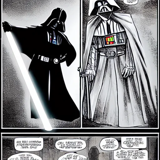 Image similar to gandalf vs darth vader,