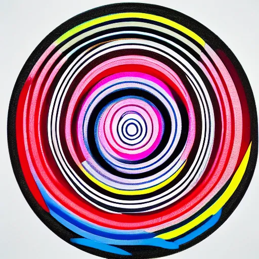 Image similar to concentric circle in the style of Issey miyake