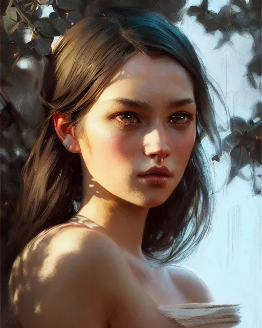 Image similar to a potrait of a girl with small tiger ears, fine details. night setting. realistic shaded lighting poster by craig mullism, artgerm, jeremy lipkin and michael garmash, unreal engine, radiant light, detailed and intricate environment, digital art, trending on art station