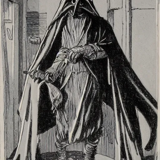 Image similar to plague doctor by joseph clement coll