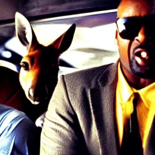 Prompt: kangaroo jack as a gangster film