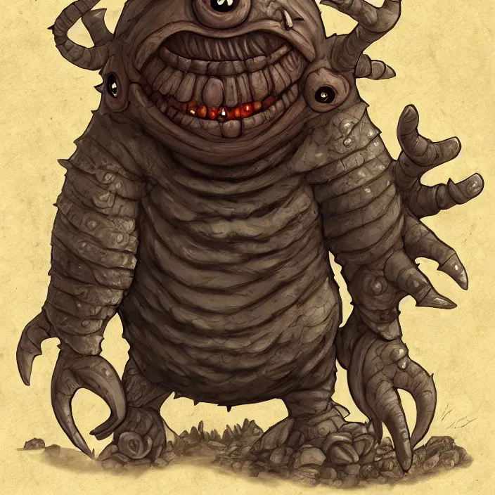 Prompt: a beholder monster from dungeons and dragons, fantasy art, trending on artstation