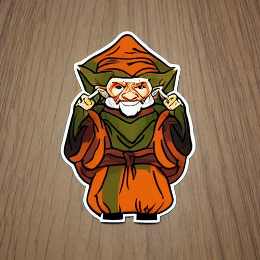 Image similar to cute d & d goblin wizard character sticker