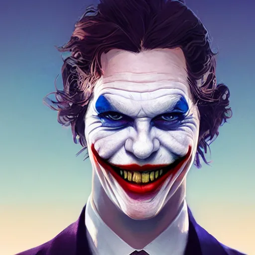 Image similar to highly detailed portrait venong joker gta v, stephen bliss, unreal engine, fantasy art by greg rutkowski, loish, rhads, ferdinand knab, makoto shinkai and lois van baarle, ilya kuvshinov, rossdraws, tom bagshaw, global illumination, radiant light, detailed and intricate environment