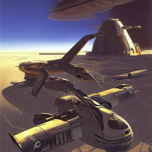 Image similar to science - fiction novel cover art by peter elson, syd mead, detailed, cinematic,