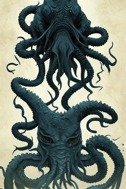 Image similar to cthulhu, digital art, in the style of greg rutkowski, trending on artstation