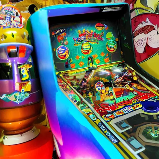 Image similar to katamari damacy pinball machine