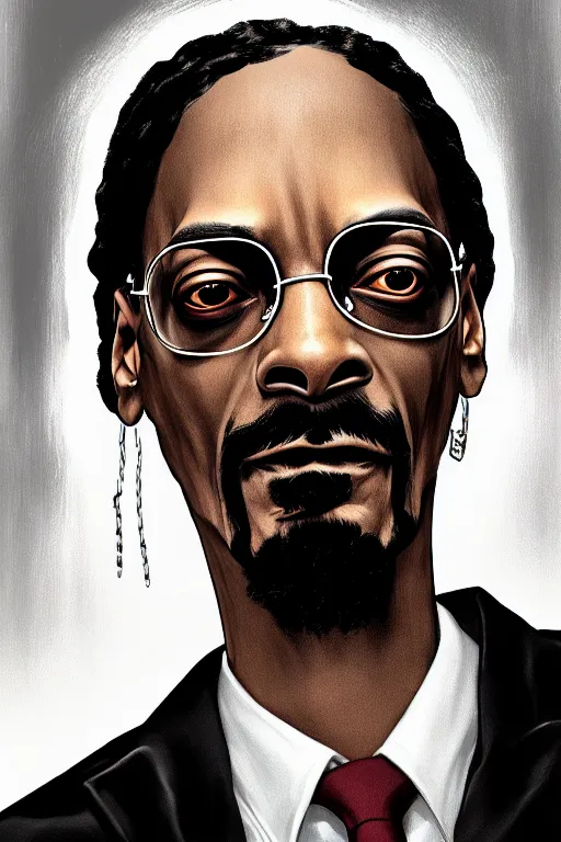 Prompt: snoop dogg, manga cover art, detailed color portrait, artstation trending, 8 k, greg rutkowski