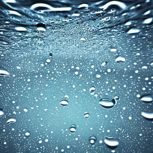 Image similar to army of air bubbles under water, photorealistic