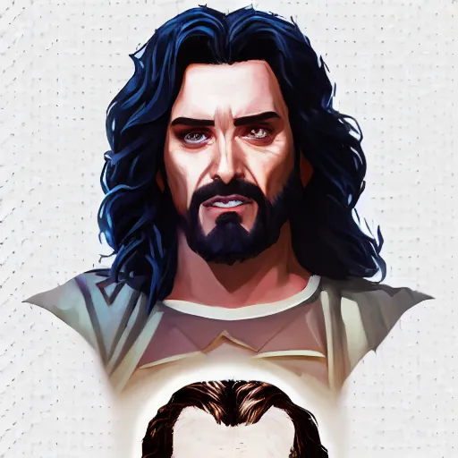 Prompt: portrait of jesus christ as paul stanley dressed with his kiss costume, mattepainting concept blizzard pixar maya engine on stylized background splash comics global illumination lighting artstation lois van baarle, ilya kuvshinov, rossdraws